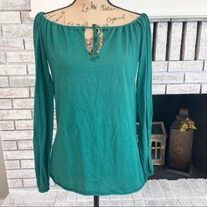 Michael Stars peasant tie top shirt Medium NWT